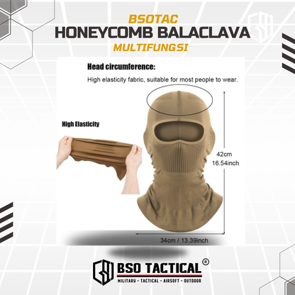 Honeycomb Balaclava Full Face Mask Breathable for Outdoor Motorcycle