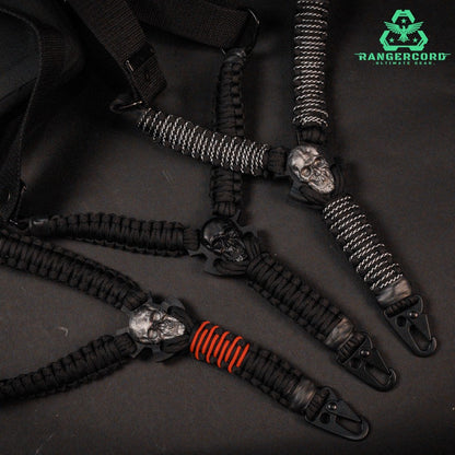 Tali Sandang Rangercord Sling Paracord Skull Custom Handmade 1 Point Metal Multifungsi Outdoor