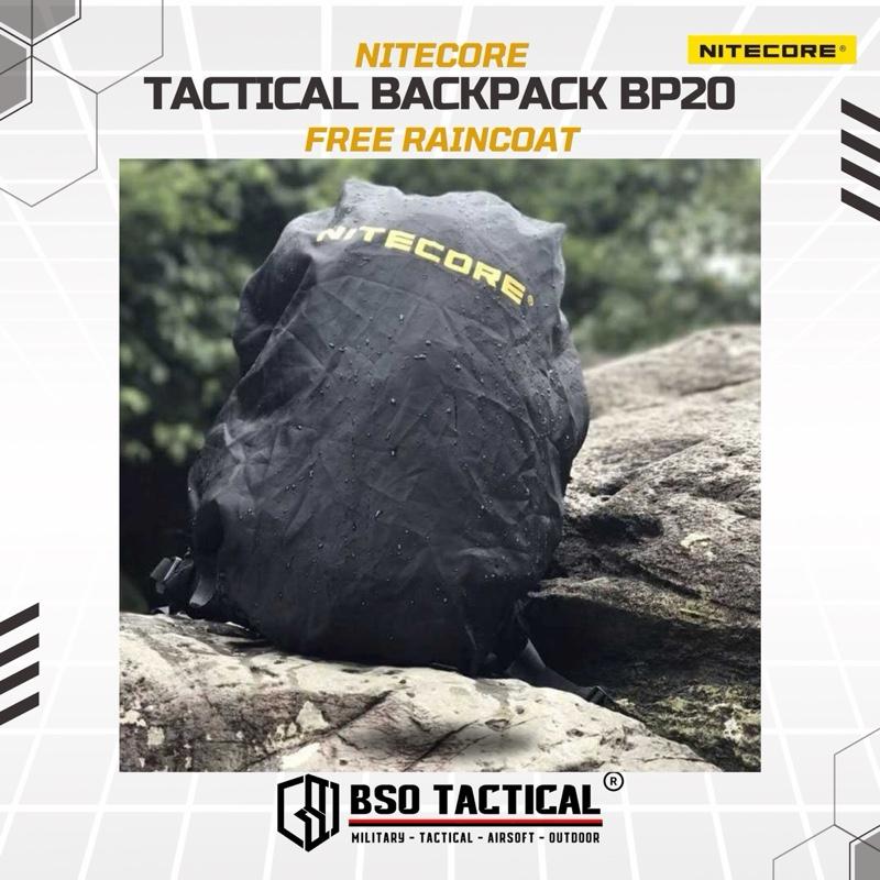 Tas Ransel Nitecore Tactical BP20 Outdoor Backpack Include Raincoat Bag ORIGINAL