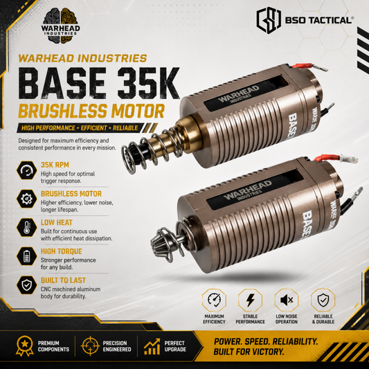 Warhead Industries BASE Dinamo AEG Brushless Motor 35K RPM Untuk Toys Mainan - ORIGINAL