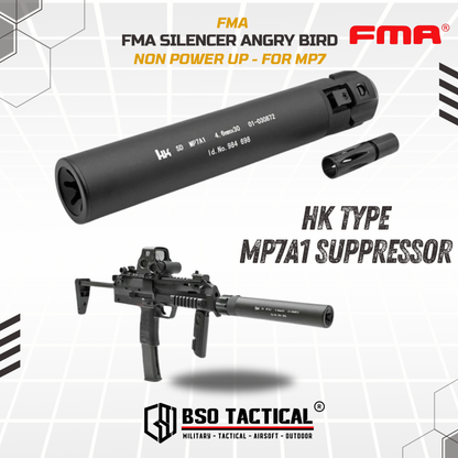 FMA Silencer Suppressor Angry MP7A1 Tactical with Flash Hider Full Metal Non Power Up