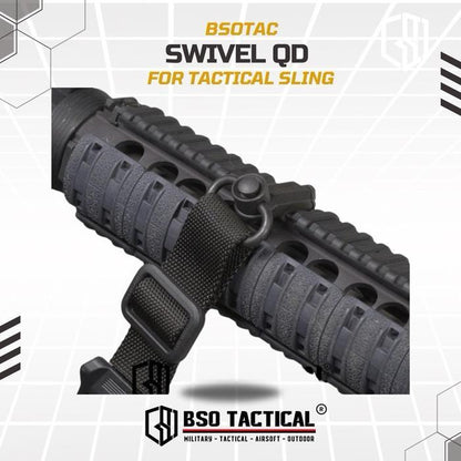 BSOTAC Swivel QD untuk Sling dengan Kaitan Sling Ring QD Quick Release Button Alloy