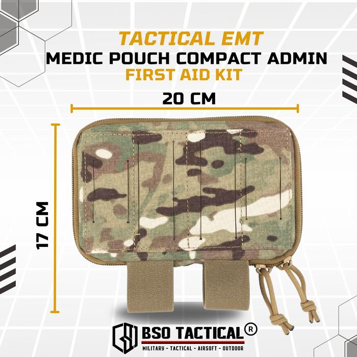 Tactical EMT Medic Pouch Compact Admin First Aid Kit Trauma Kit Organizer Molle