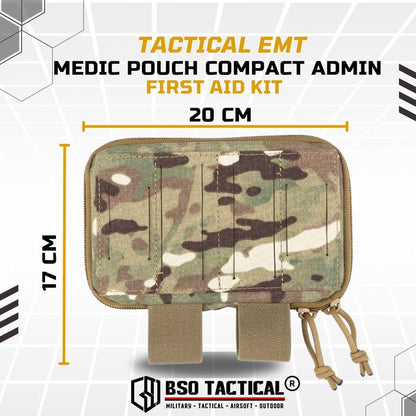 Tactical EMT Medic Pouch Compact Admin First Aid Kit Trauma Kit Organizer Molle