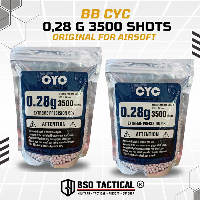 BB CYC 6mm 0.28 g 0,28 g 3500 Shots Original For Airsoft - ORIGINAL