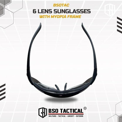 Kacamata Tactical Outdoor 6 Lens for Daily Outdoor Use Anti UV