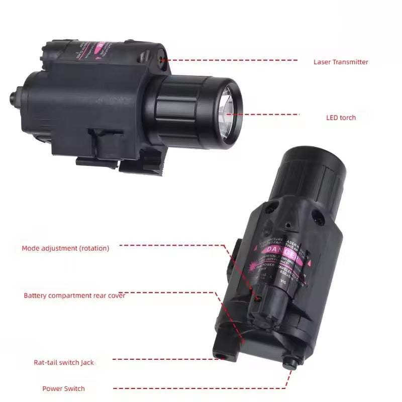 Senter Laser Tactical M6 Flashlight Polymer Include Switch