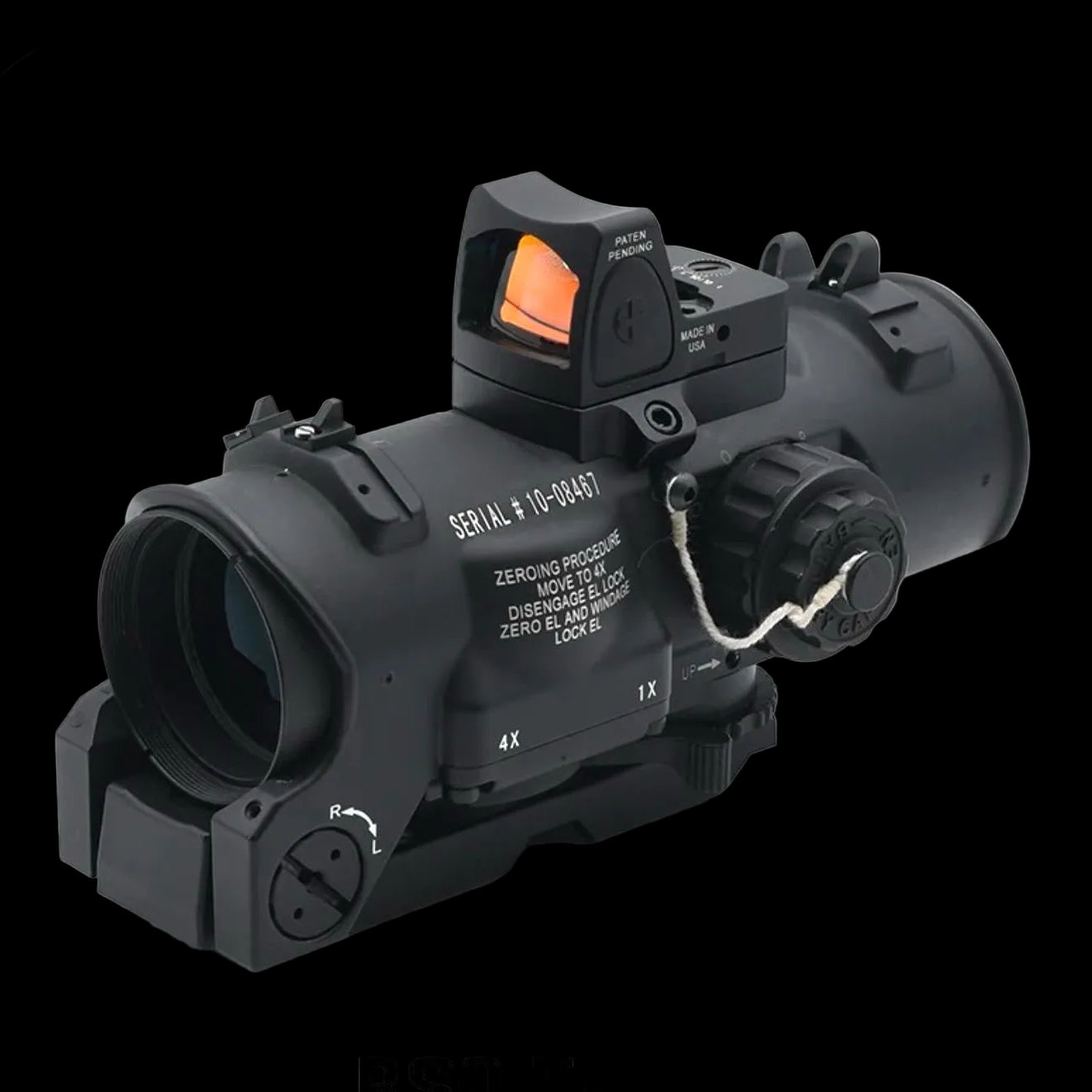 Elcan Spectre 1x-4x fixed Reticle with Red Dot Scope RMR Sight Picatinny CNC Quick Detached