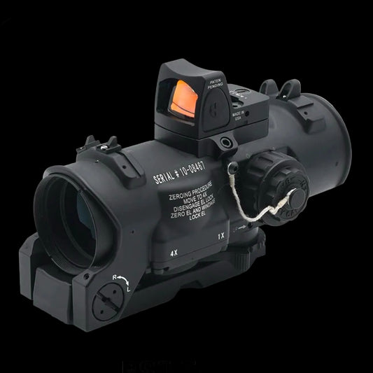 Elcan Spectre 1x-4x fixed Reticle with Red Dot Scope RMR Sight Picatinny CNC Quick Detached
