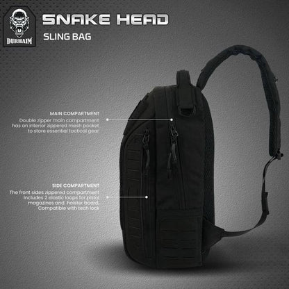 Tas Tactical Sling Bag Durhaim Snake Head Outdoor Daily EDC Bag - ORIGINAL