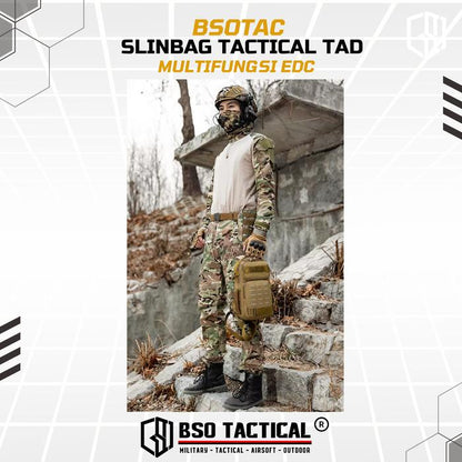 BSOTAC Tas Selempang Tactical Sling Bag EDC Casual Day Pack Laser Cut New Model dengan Kapasitas Besar dan Sistem MOLLE untuk Aktivitas Outdoor - Portable
