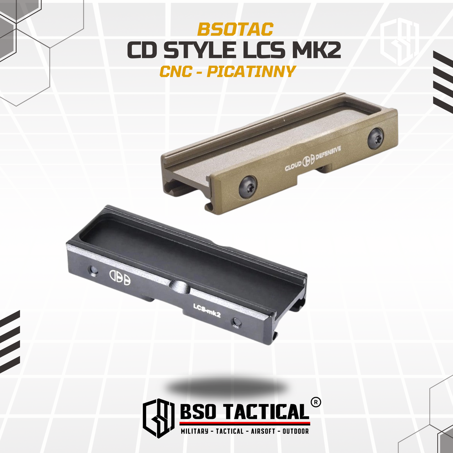 CD Style MK2 Remote Swtich Rail Panel Picatinny Cable System CNC LCS