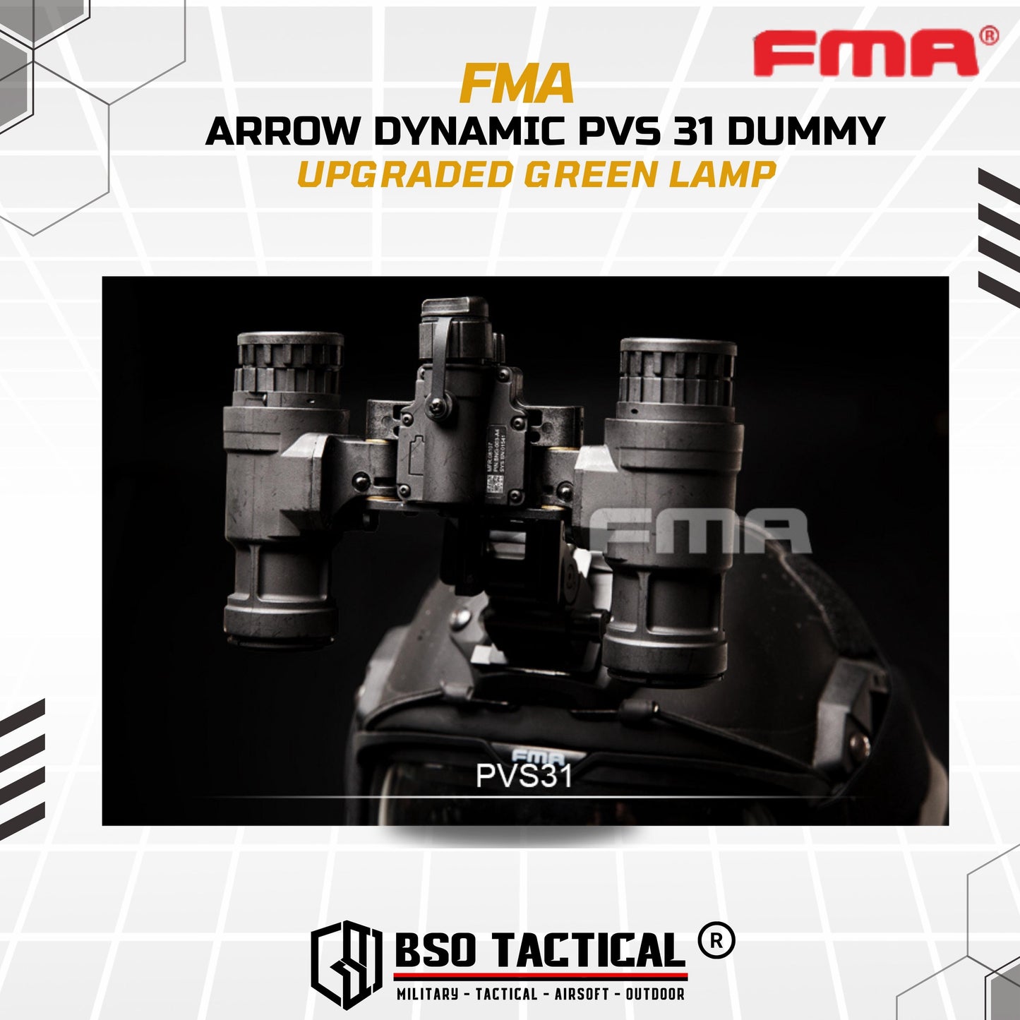 FMA PVS31 Dummy NVG Upgraded with Green Lamp No Function