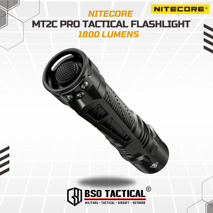 NITECORE MT2C PRO Senter LED Tactical Flashlight UHi 20 IP68 1800 Lumens Outdoor Flashlight Camping - ORIGINAL