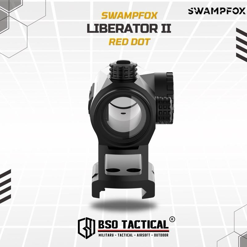 Swampfox LIBERATOR II Tactical Red Dot with Low and High Riser Picatinny