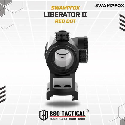 Swampfox LIBERATOR II Tactical Red Dot with Low and High Riser Picatinny