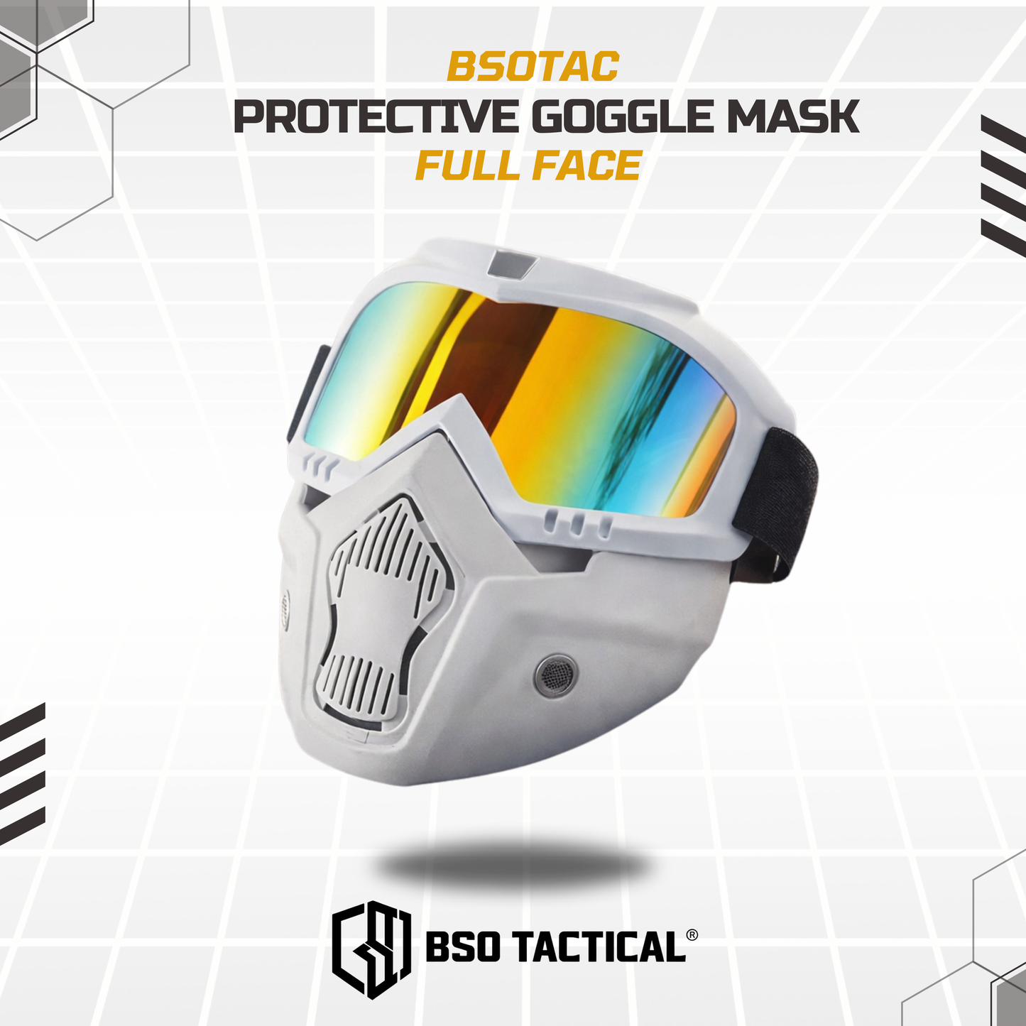 Full Face Tactical Goggles Protective Mask Multifungsi Outdoor Anti Debu