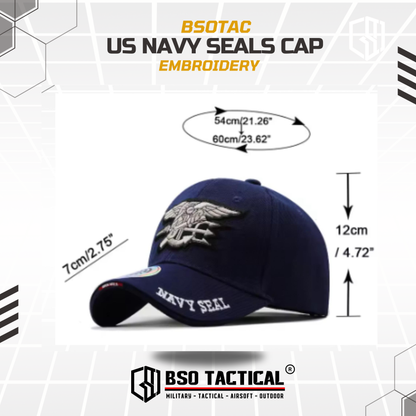 Topi Bordir Outdoor US Navy Embroidery Import
