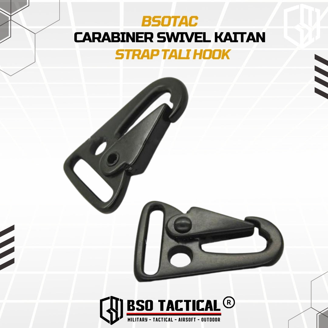 Carabiner Swivel Kaitan Strap Tali Hook Sling Baja Material Pengait Tas Sling Outdoor