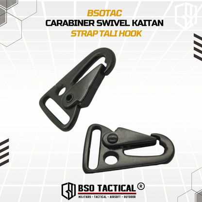Carabiner Swivel Kaitan Strap Tali Hook Sling Baja Material Pengait Tas Sling Outdoor