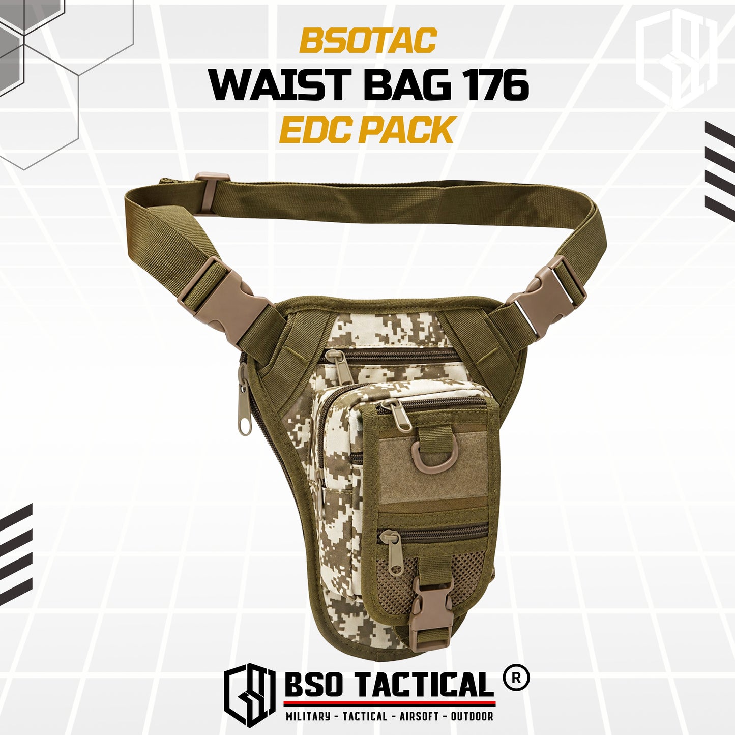 Tas Selempang Pinggang Tactical Waist Bag EDC Pack - TS176