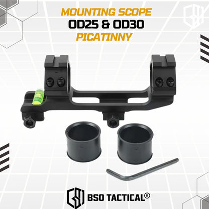 Mounting Scope Picatinny OD25 OD30 Rail 20-22MM Full Metal with Water Pass