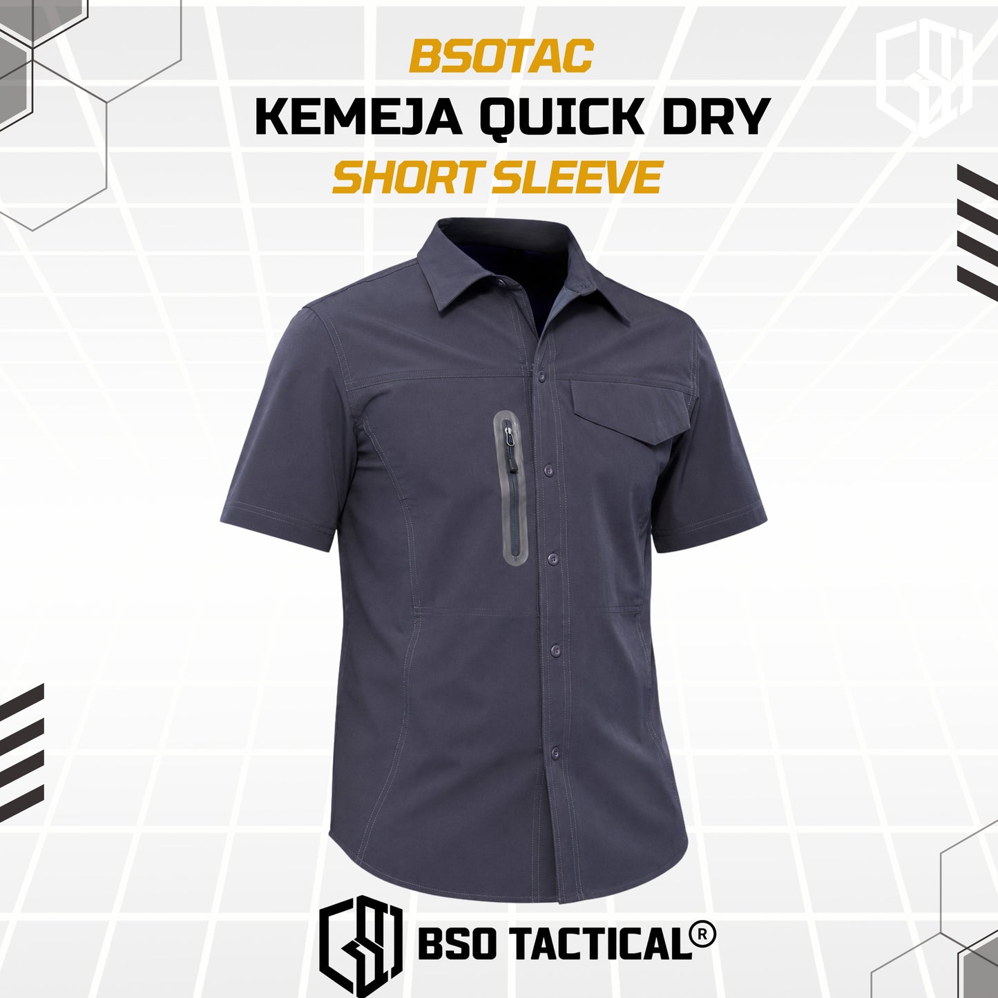 Kemeja Parasut Tactical Quick Dry Combat Short Sleeve Shirt Army Stretch Outdoor Pria Soft Casual Basic