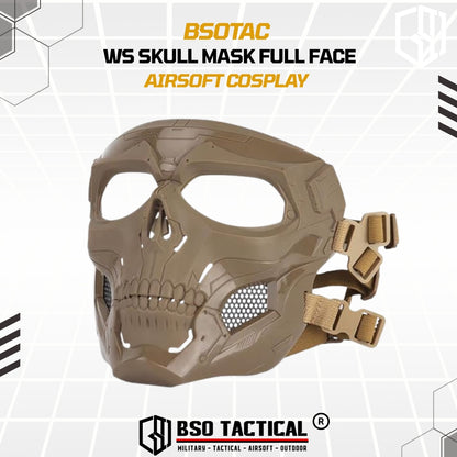 WoSport Masker Full Face Tactical Mask Skull Cosplay Tengkorak Mask Motorcycle