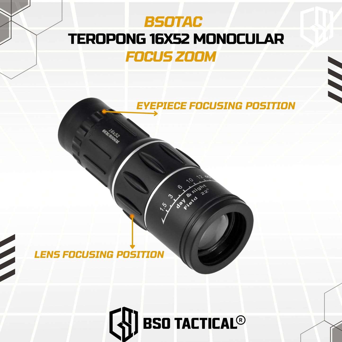 Teropong 16x52 Outdoor Monocular Single Powerview HD Camping Outdoor