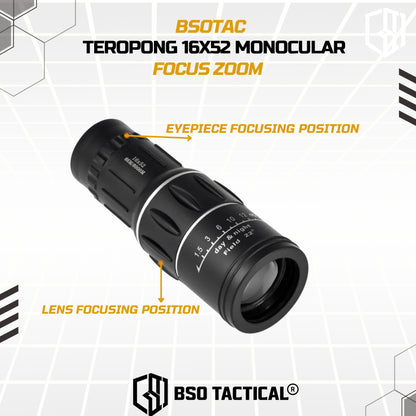 Teropong 16x52 Outdoor Monocular Single Powerview HD Camping Outdoor