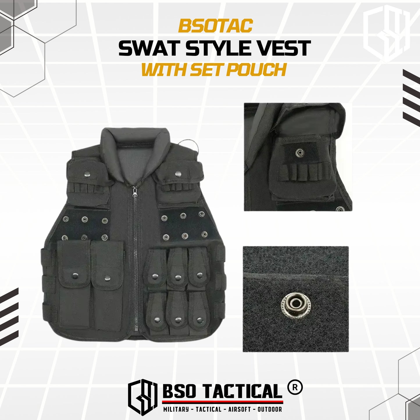 Rompi Olahraga Multifungsi Outdoor Vest Cosplay Full Set Pouch Gym Running Hyrox Outdoor Sports