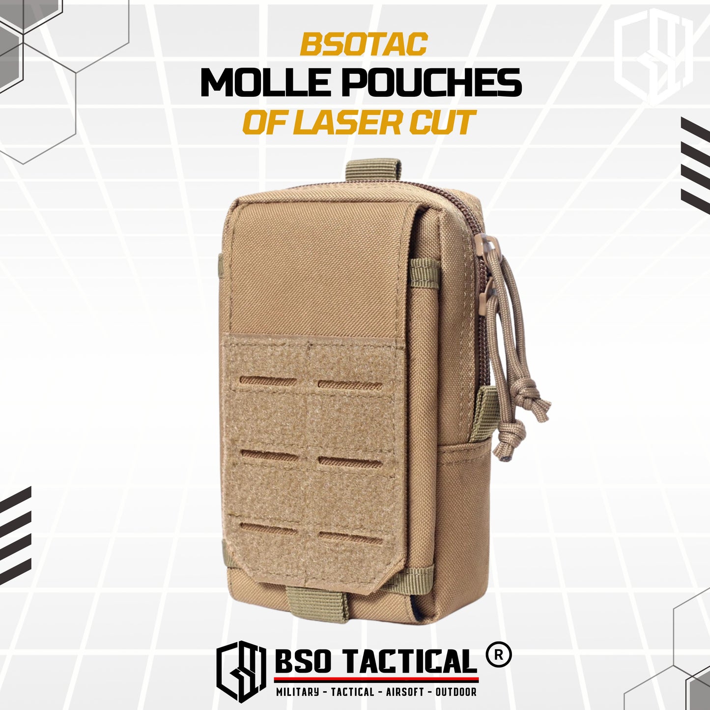 Pouch Tactical Molle Waist Pack EDC Mini Bag Vest Belt - Laser Cut