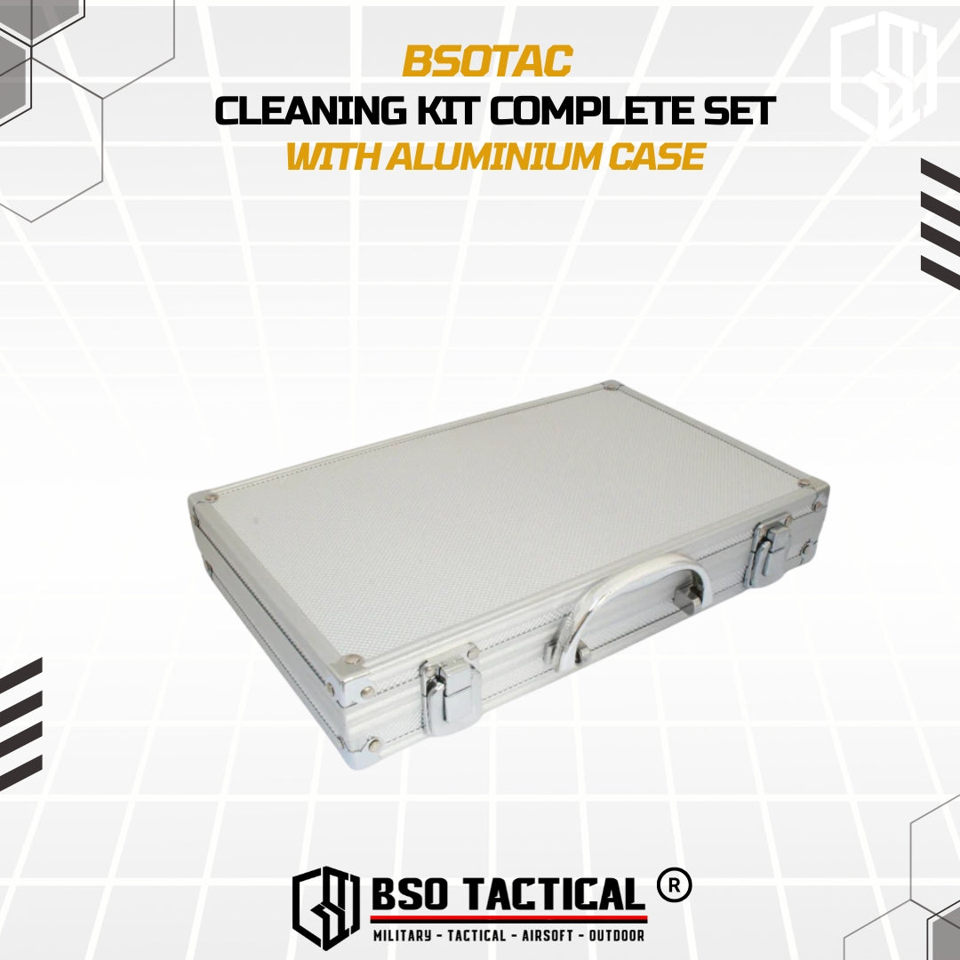 Cleaning Kit Tactical for Barrel Cleaner Complete Set with Alumuniun Case Outdoor