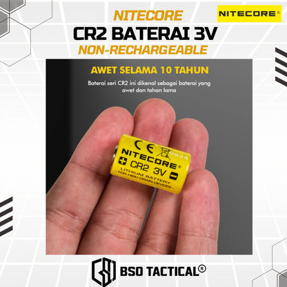 Nitecore CR2 Baterai Lithium Non-Rechargeable 3V