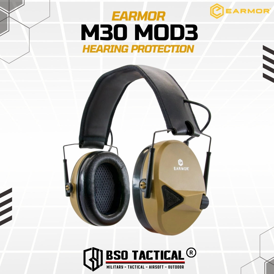 Earmor M30 MOD3 Tactical Electronic Hearing Protection IPSC - ORIGINAL