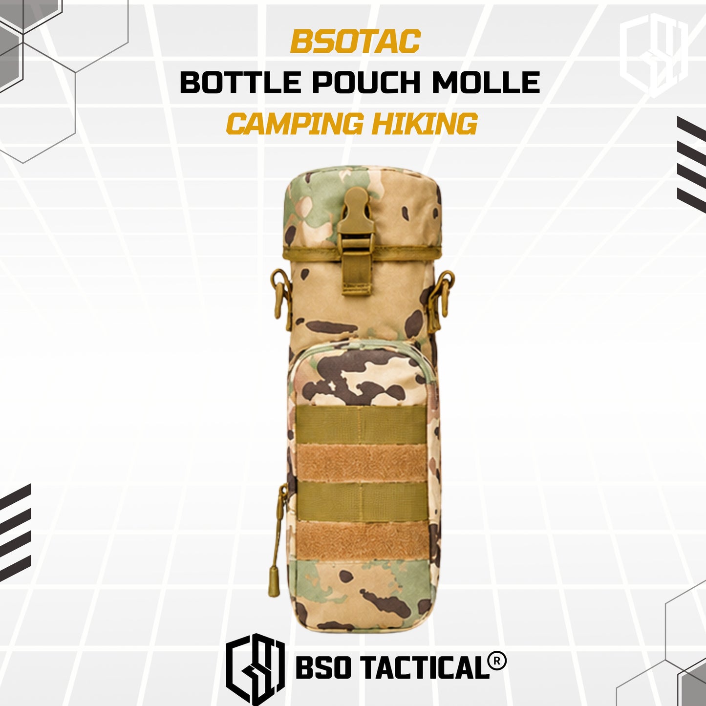 Tas Selempang Outdoor dengan Bottle Pouch Molle for Hiking Camping Outdoor Bag