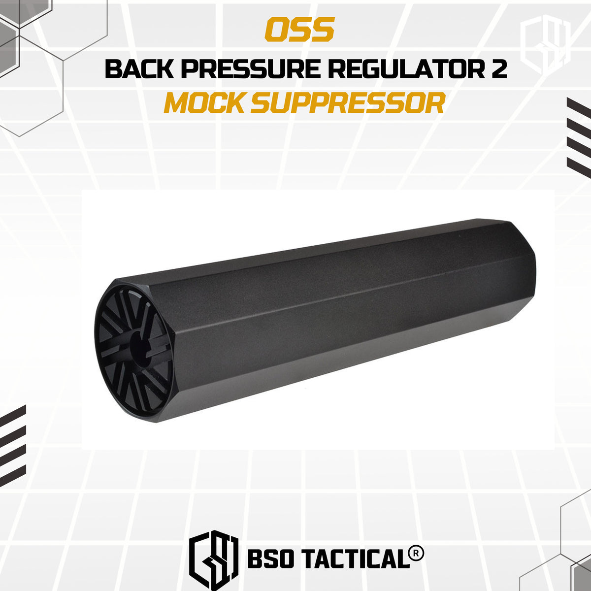 OSS Back Pressure Regulator 2 BPR2 Mock Suppressor 14mm CCW - Metal