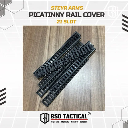 Steyr Arm Penutup Rail Cover Picatinny 21 Slot Antiskid Rubber Grip - ORIGINAL