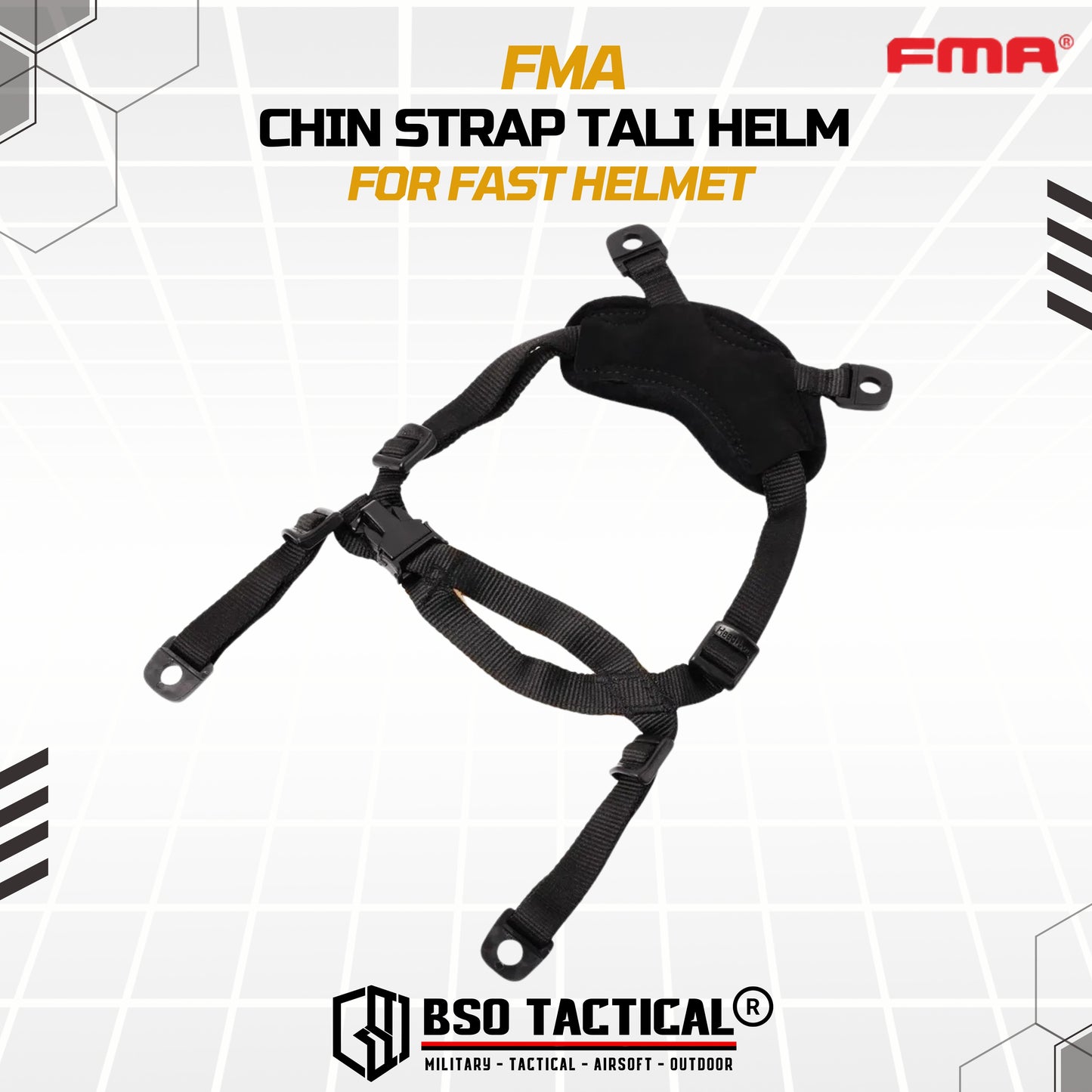 FMA Tactical Chin Strap Tali Helm Tactical Fast Helmet