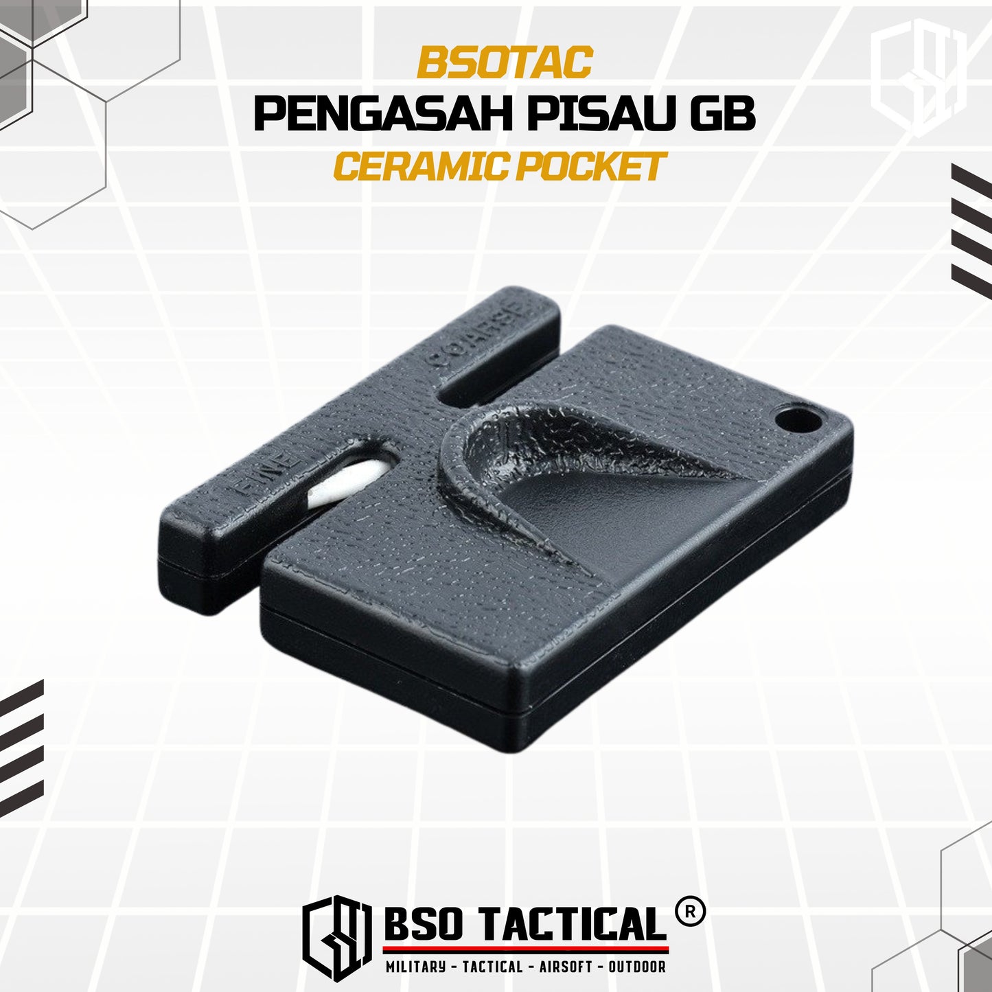 Pengasah Pisau GB Ceramic Pocket Portable Knife Sharpener EDC