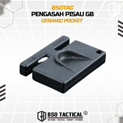 Pengasah Pisau GB Ceramic Pocket Portable Knife Sharpener EDC