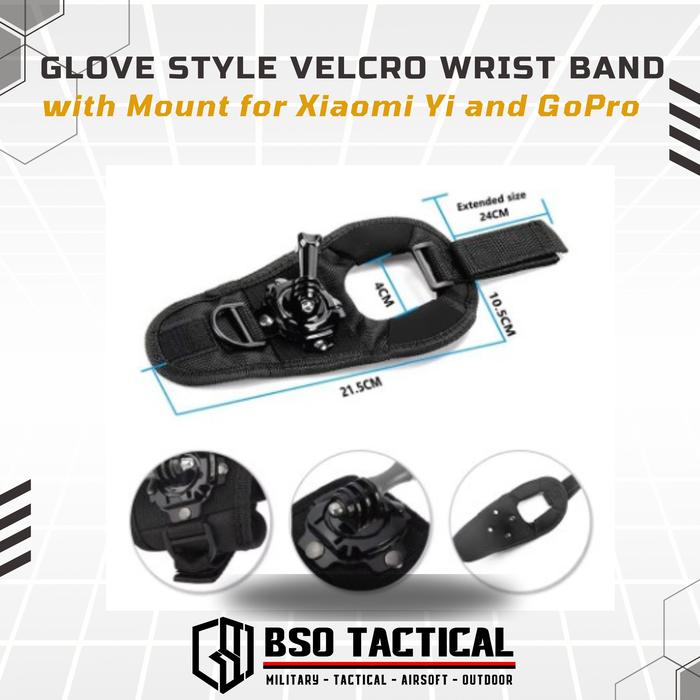 Glove Wrist Band Mounting for Action Cam Outdoor Camera Kamera
