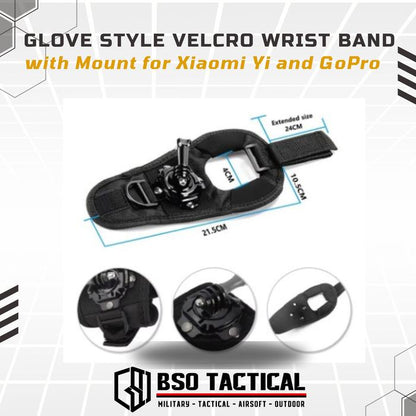 Glove Wrist Band Mounting for Action Cam Outdoor Camera Kamera