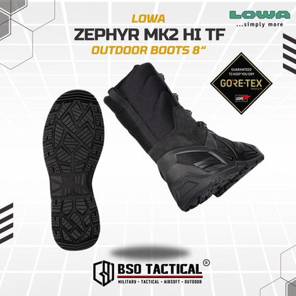 Sepatu Tactical LOWA ZEPHYR MK2 GTX HI Outdoor Boots Shoe High ORIGINAL