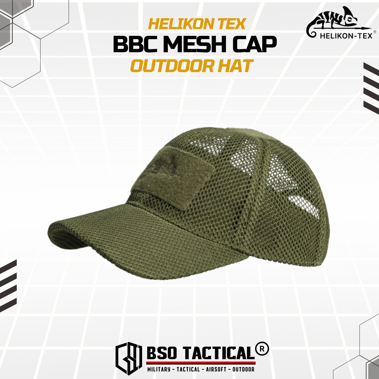 Topi Helikon Tex BBC Mesh Cap Polyster Outdoor Hat Adjustable Baseball ORIGINAL