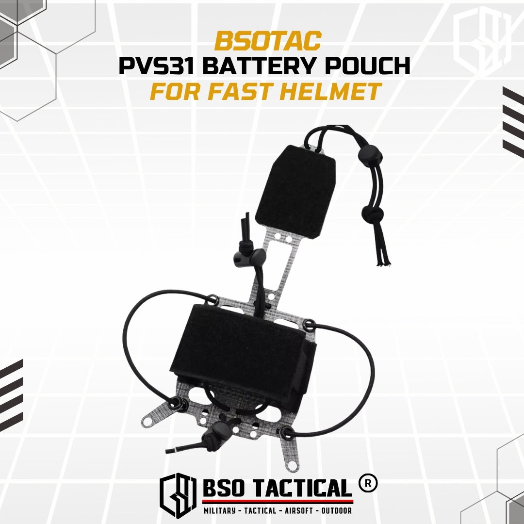 FC Style Tactical Battery Case PVS31 Pouch for Helmet Retention System