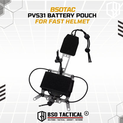 FC Style Tactical Battery Case PVS31 Pouch for Helmet Retention System