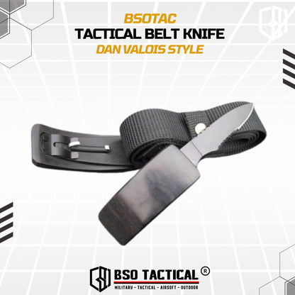 Tactical Belt Outdoor Knife Dan Valois Style Gesper Pisau Ikat Pinggang for Outdoor Camping Hiking EDC Gear