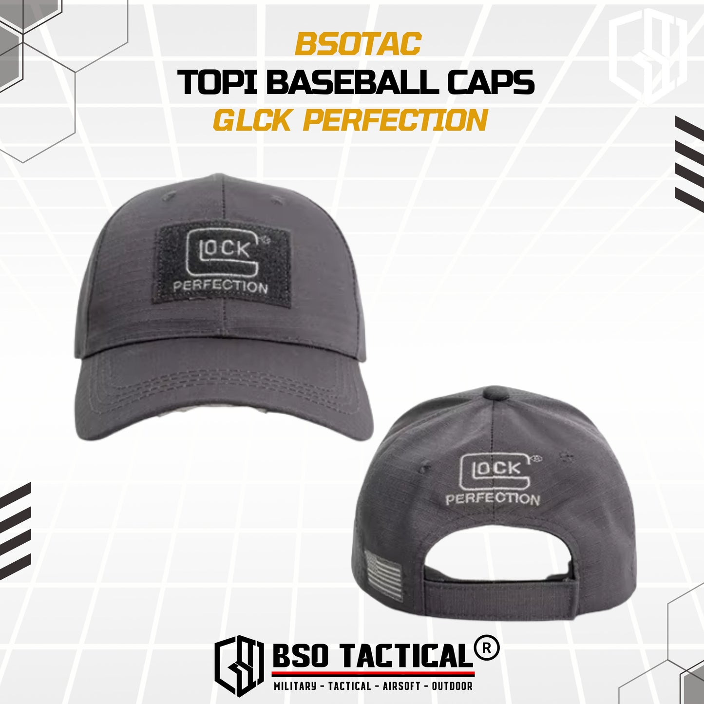 Topi Casual Outdoor GL Perfection Tactical Style With Logo Embroidery Hat Sport