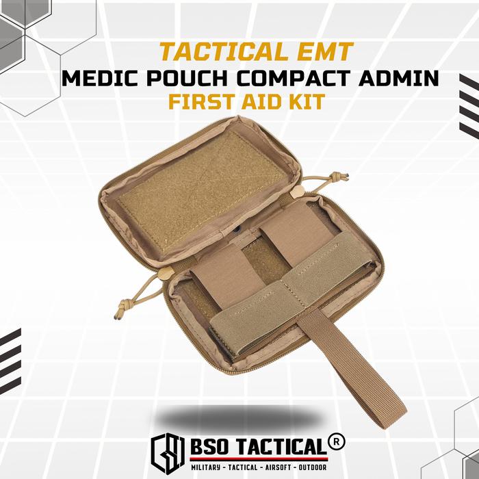 Tactical EMT Medic Pouch Compact Admin First Aid Kit Trauma Kit Organizer Molle